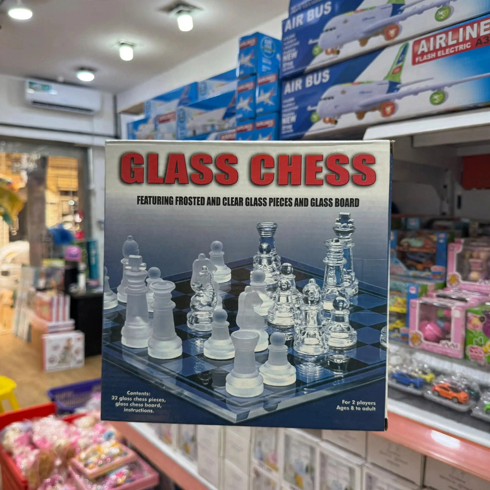 Jeu d'échecs en verre, rayon jeux de société chez Ziri Jouets
